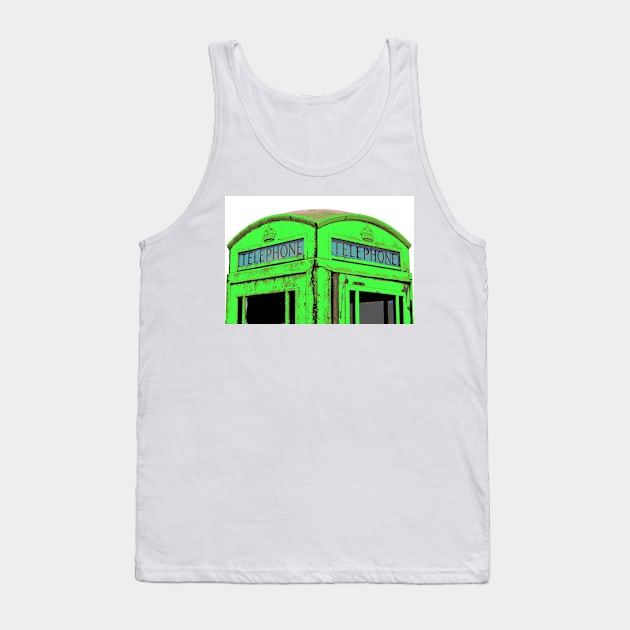 Green Phone Box Tank Top by Jane Braat